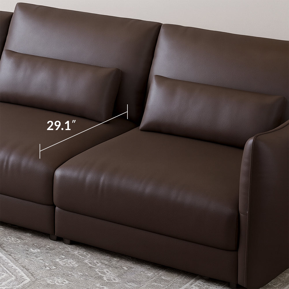 Ashby Top Grain Leather Power Recliner Sofa