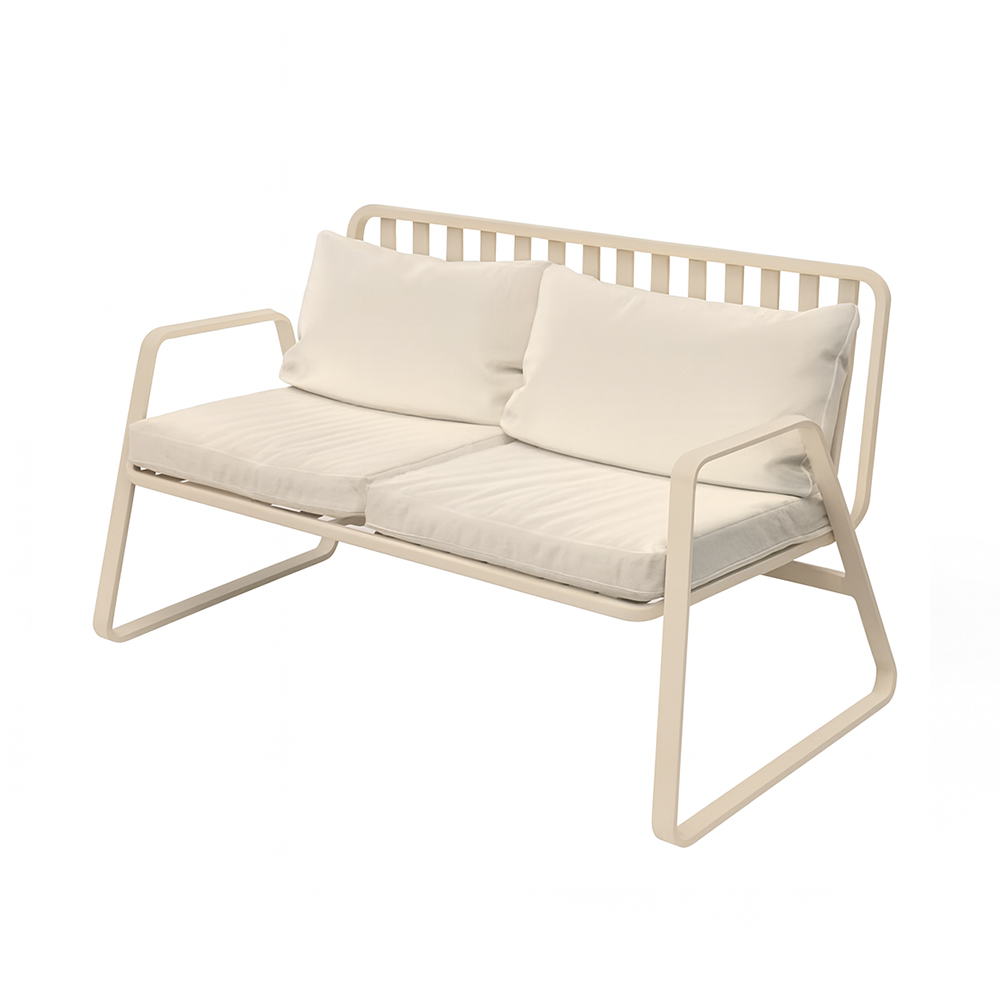 Mykonos Aluminum Outdoor Patio Conversation Set with Cushions