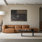 Geometry Low Profile Italian Leather Sectional