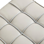 Monarch Leather Tufted Cube Pouf