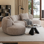 Nestled Curved Open-End Sectional Sofa