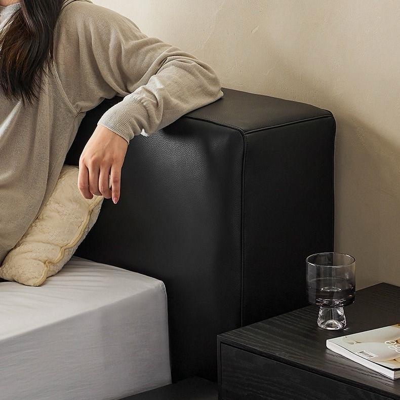 Charcoal Toast Leather Bed