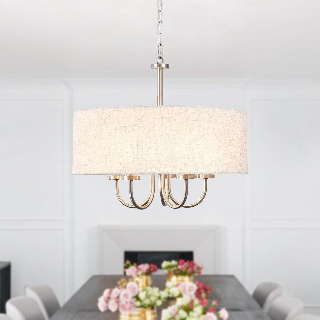 Plafonnier semi-encastré moderne à 5 lampes pour salle à manger, chambre à coucher, salon - N/A