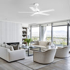 Ventilateur de plafond LED Breezary 65/52/42 à 5 pales avec kit d'éclairage et télécommande