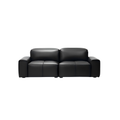Nero Black Recliner Leather Lounge Sofa