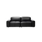 Nero Black Recliner Leather Lounge Sofa