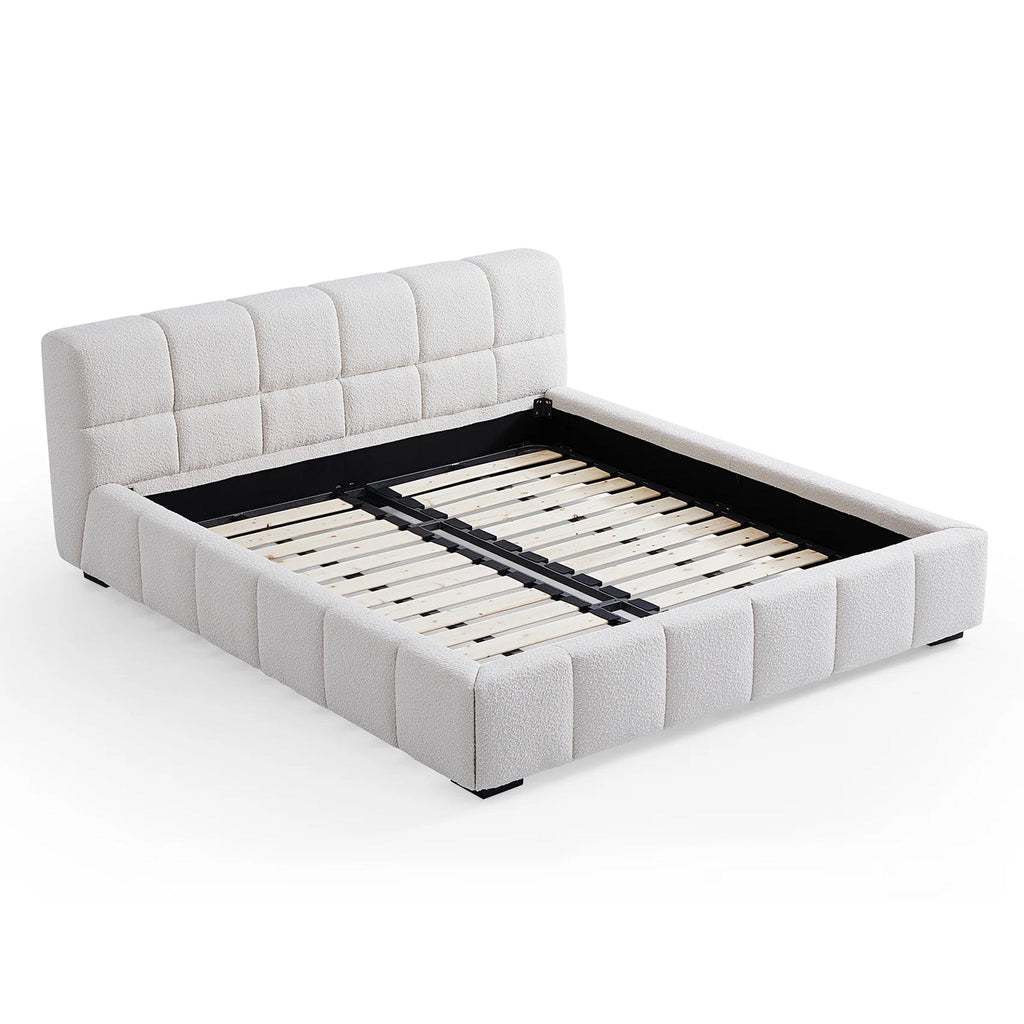 Cushy Boucle Fabric Bed