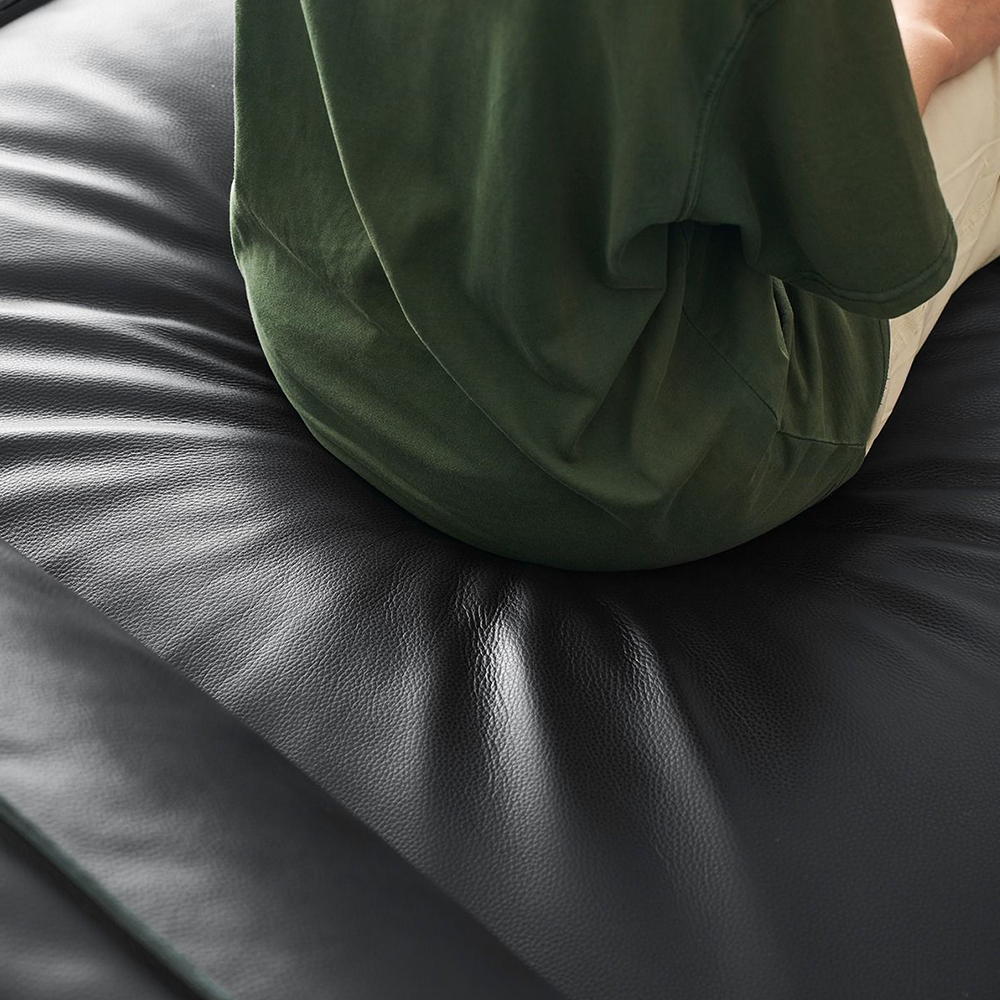 Deacon Minimalist Top Grain Leather Sofa