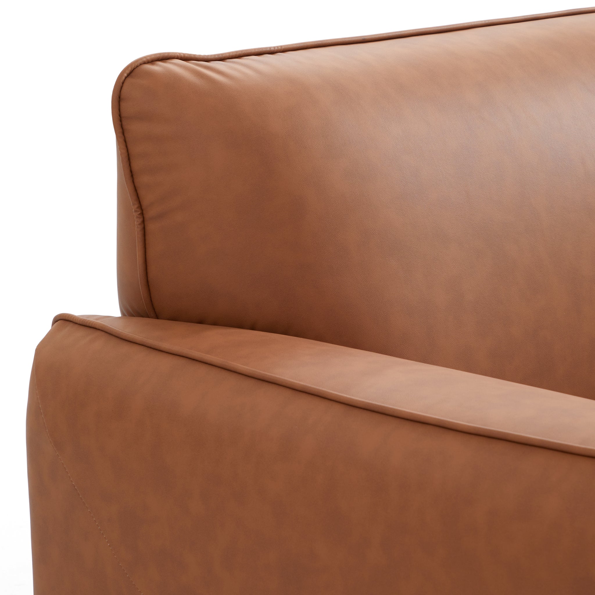 Milano Moda Minimalist Brown Corner Sofa