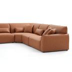 Milano Moda Minimalist Brown Corner Sofa