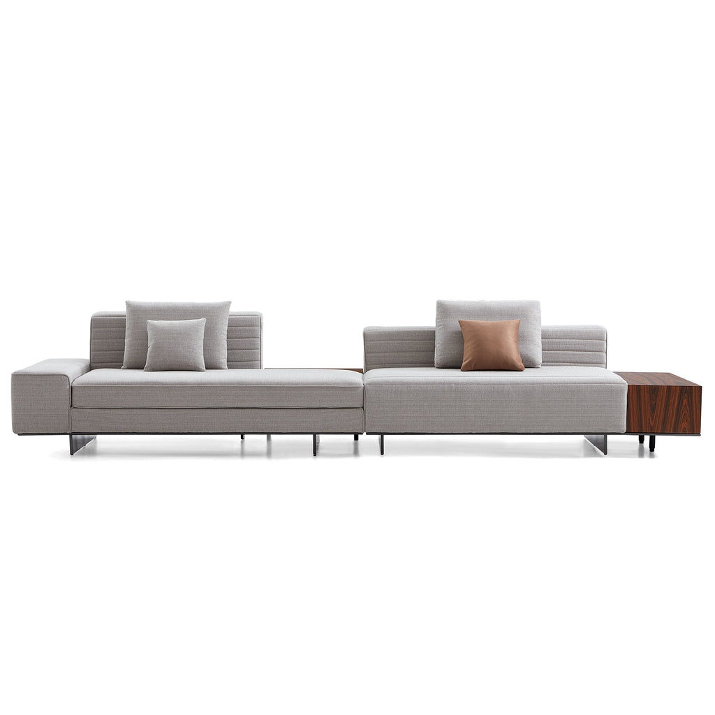 Brandy Channel Tufting Sectional with Coffee Table