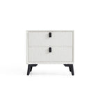 Cushy Boucle Fabric Nightstand