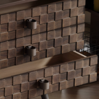 Arden Dark Walnut Woven Sideboard Cabinet