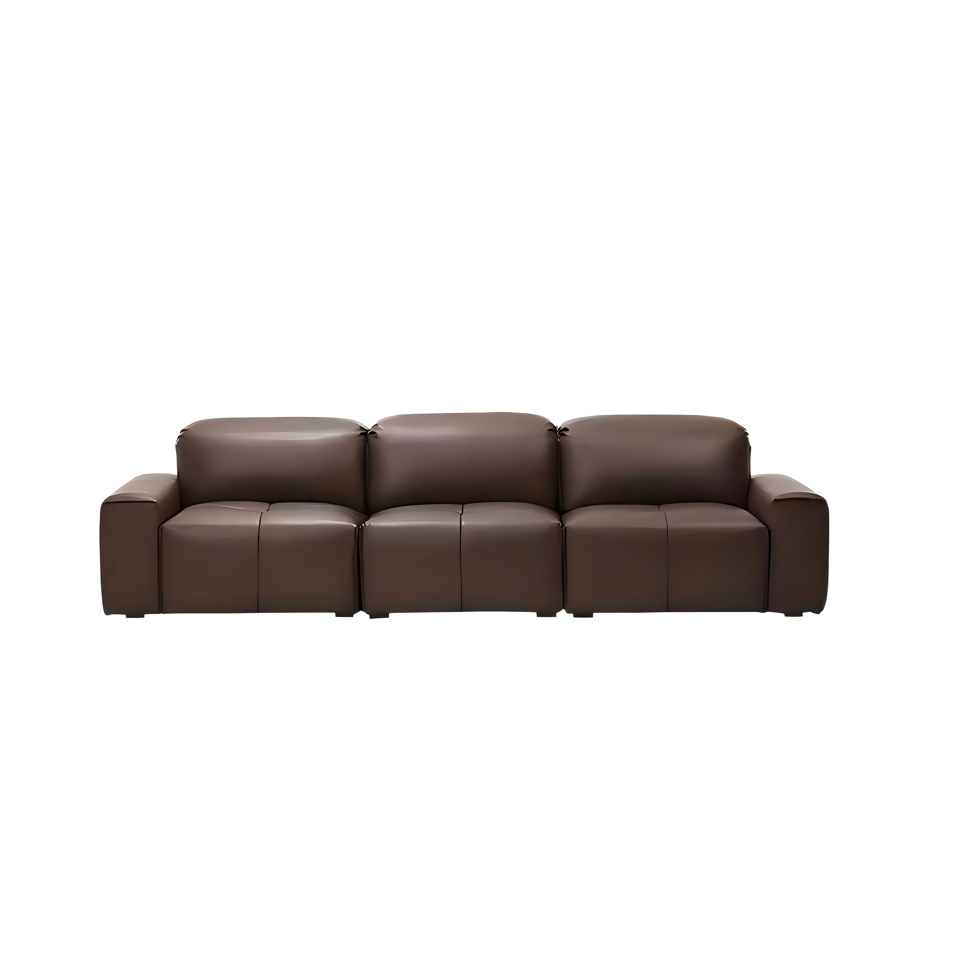Nero Brown Recliner Leather Lounge Sofa