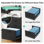 Bureau d'ordinateur 63 avec support d'écran, bureaux ergonomiques pour la maison avec tiroirs et classeur