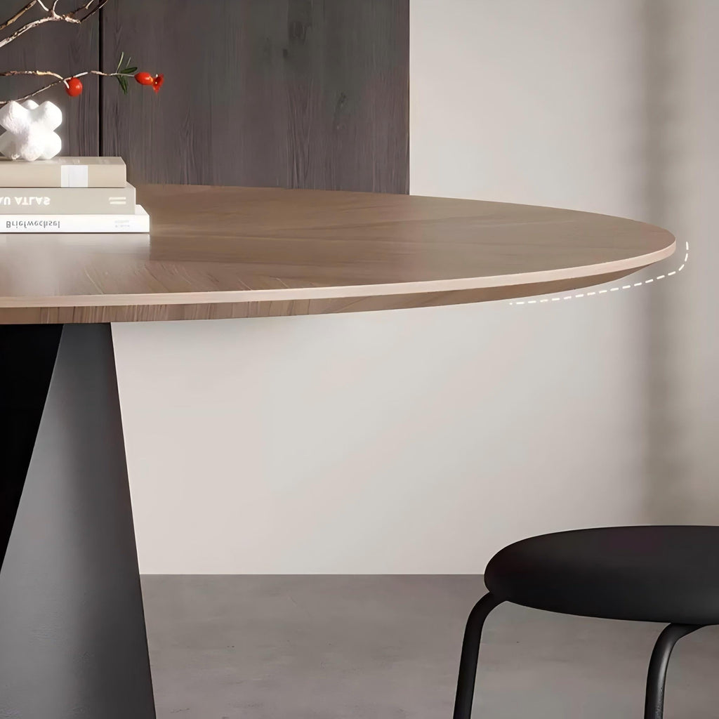 Lunaro Wood & Steel Round Dining Table