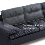 Lewis Adjustable Backrest Ultra-Wide Leather Sofa