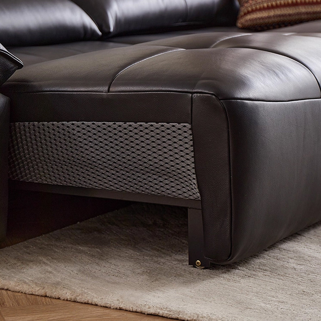 Ridhay Leather Sleeper Sofa