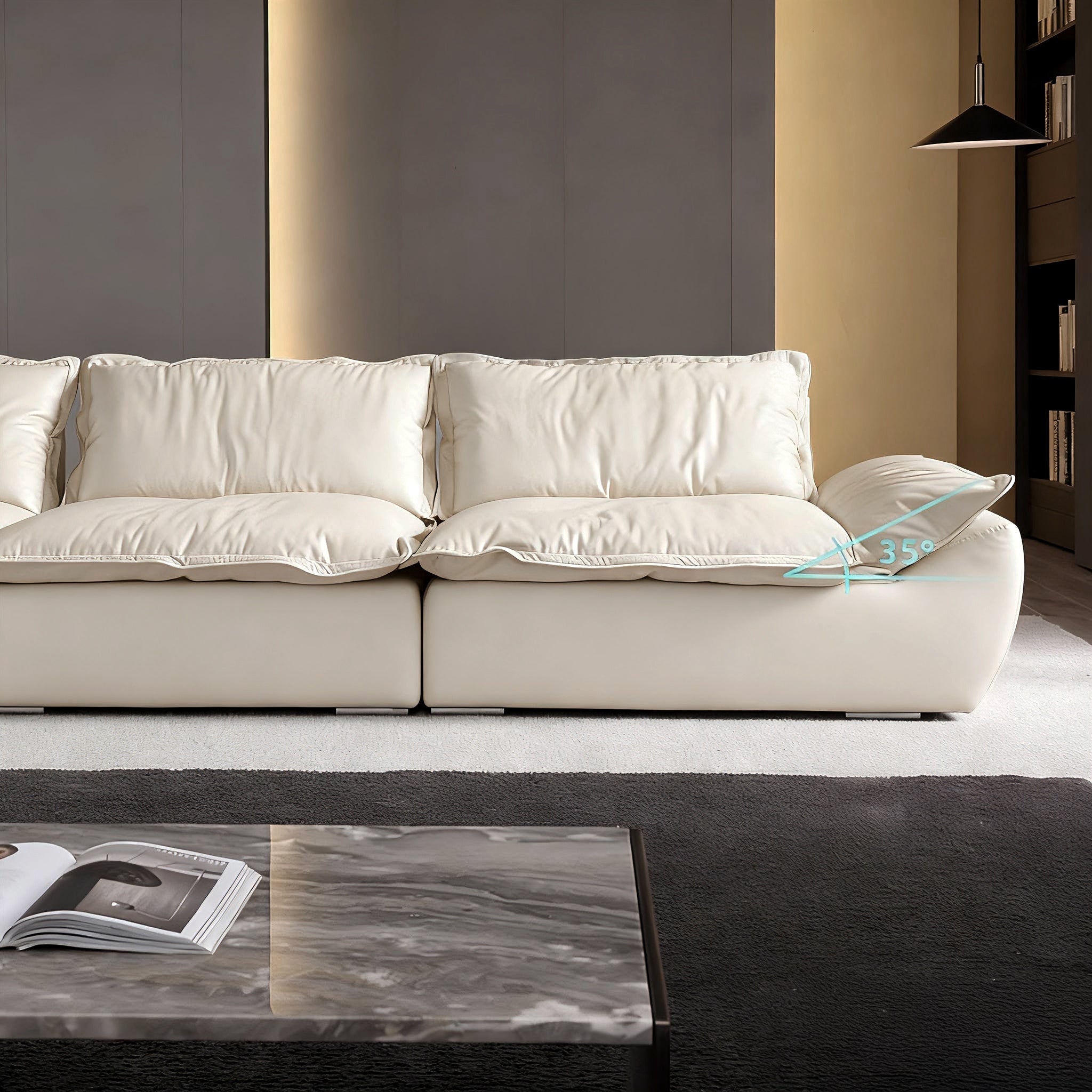 Raisa Vintage Leather Sailboat Sofa