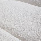 Cushy White Boucle Fabric Tufted Sofa