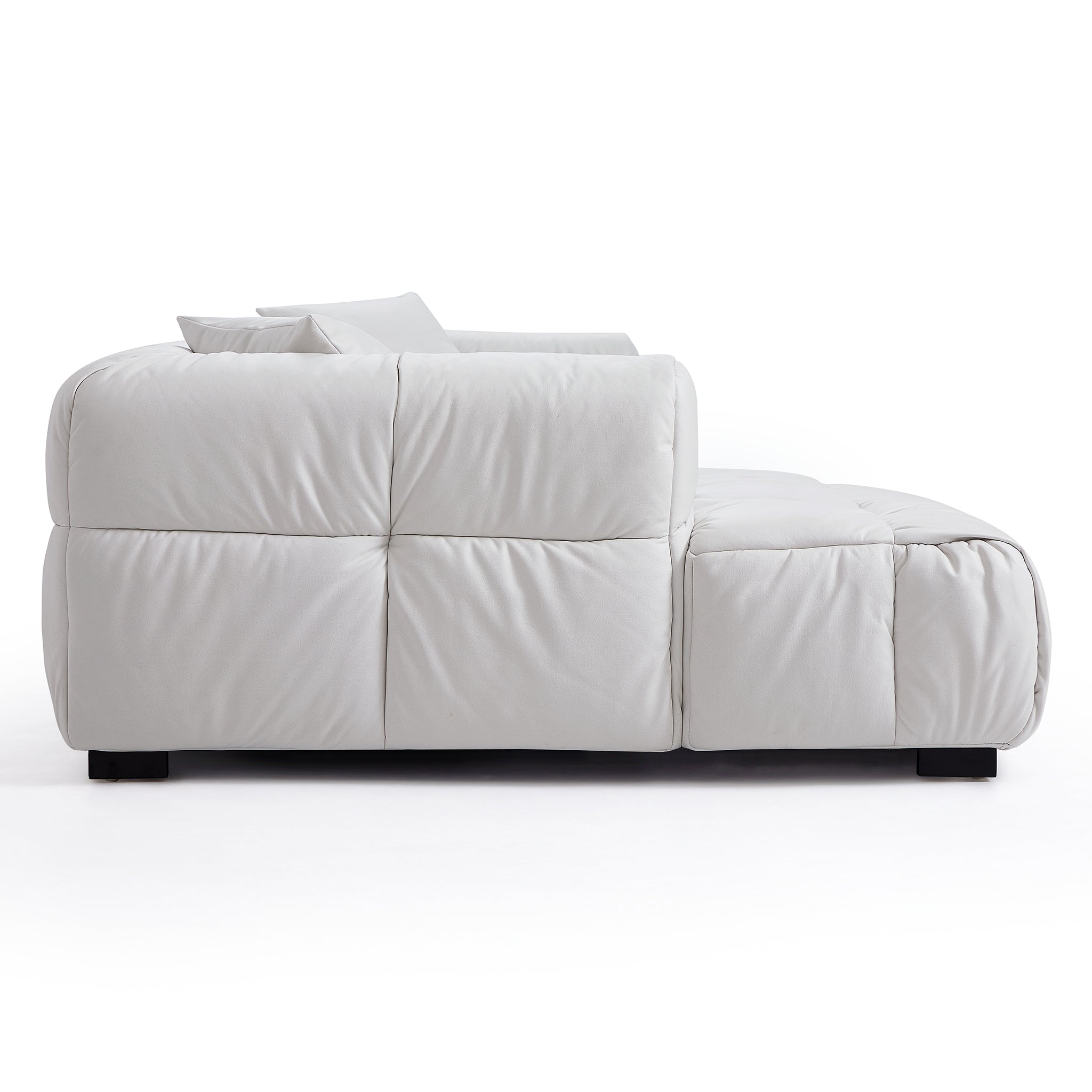 Boba Black Leathaire Sectional