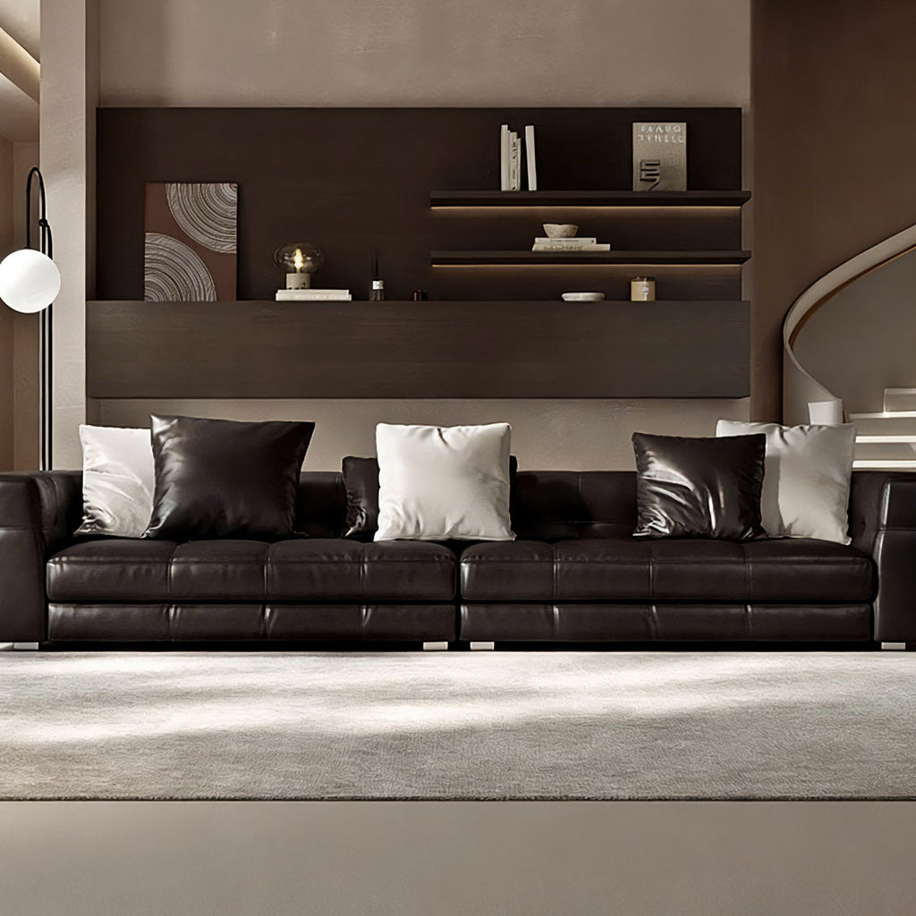 Blazer Black Leather Sofa