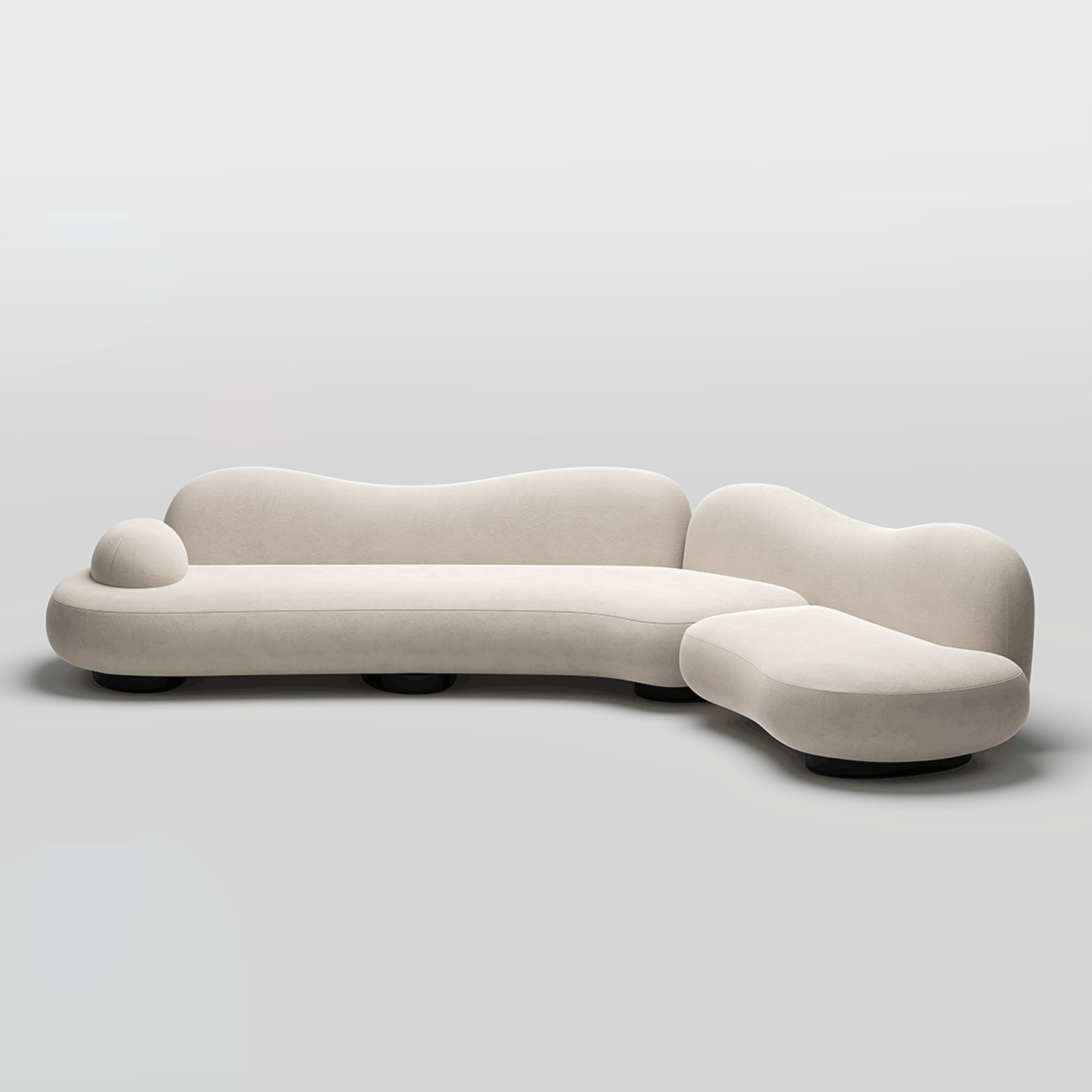 Velvet Curved Sectional Sofa