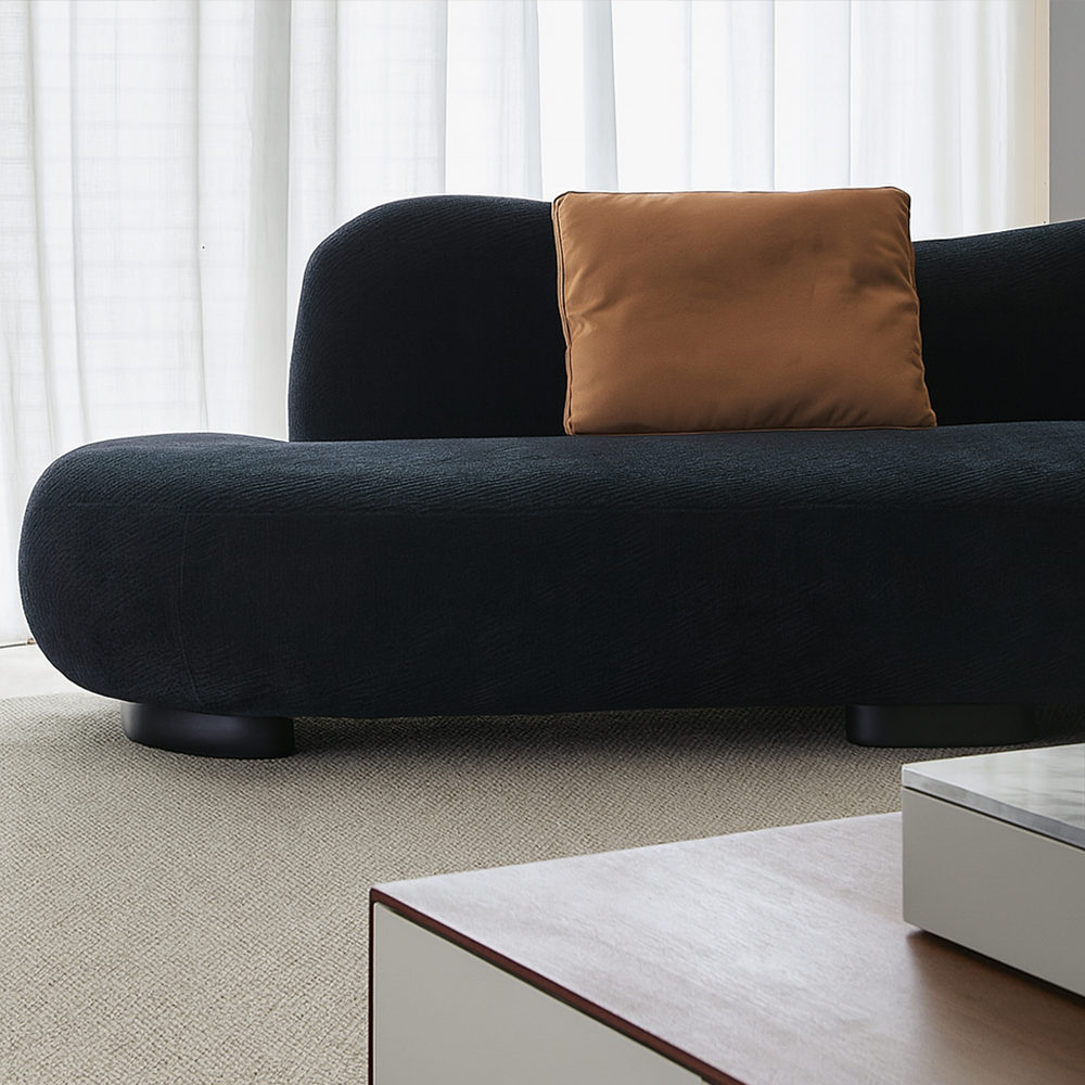 Velvet Curved Sectional Sofa