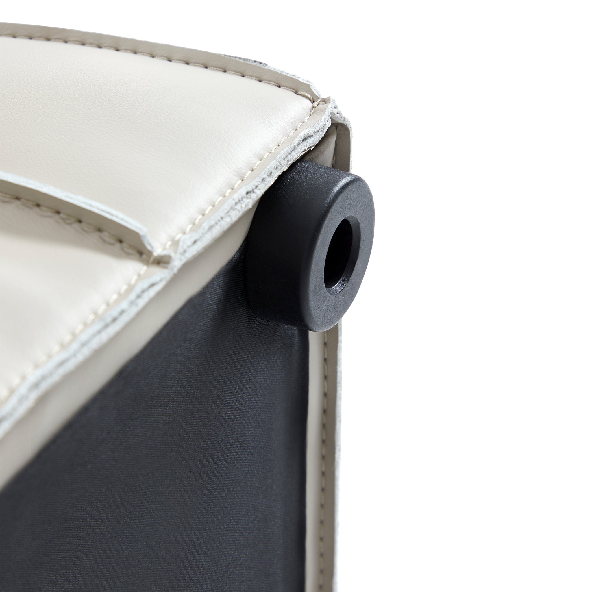 Monarch Leather Tufted Cube Pouf