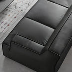 Deacon Minimalist Top Grain Leather Sofa