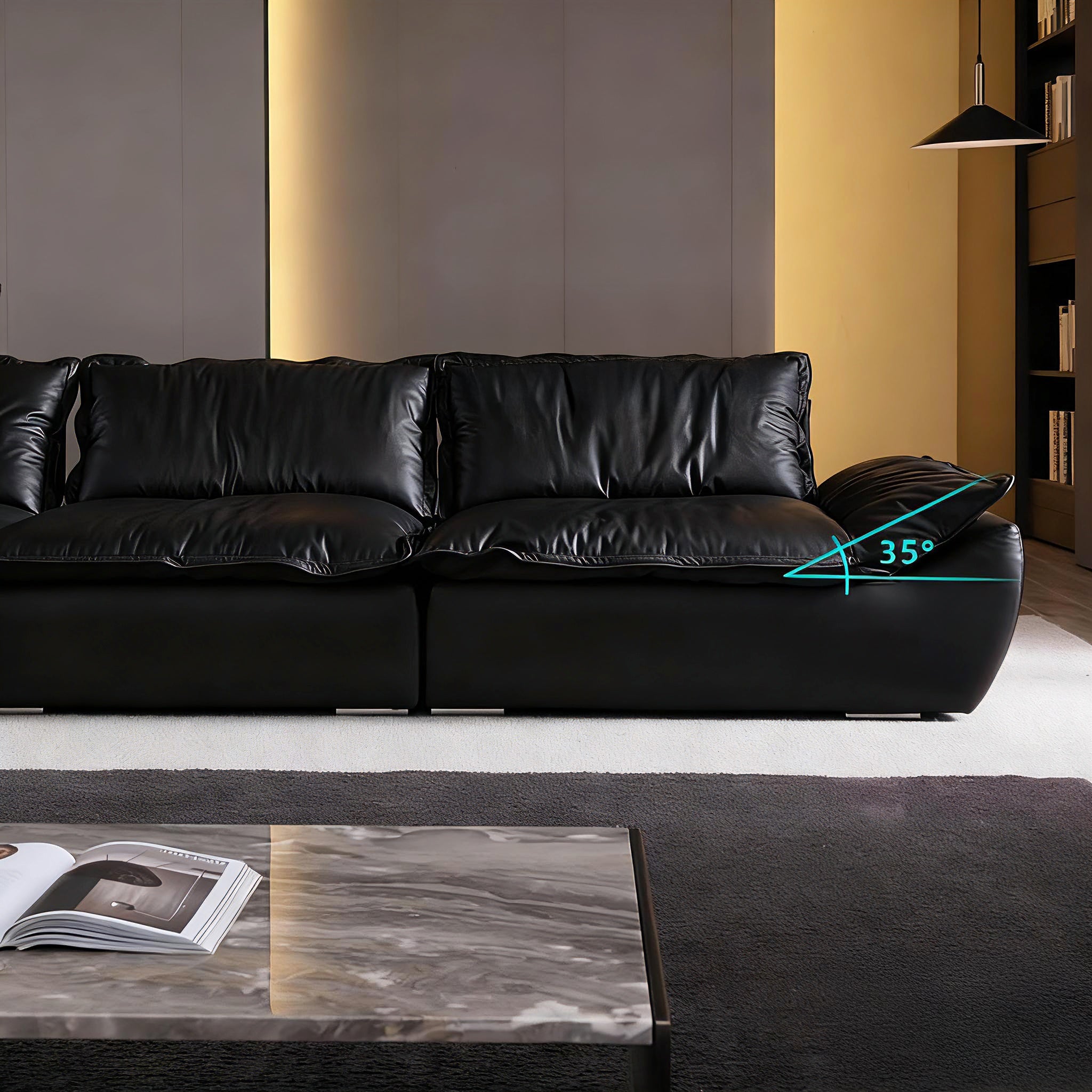 Raisa Vintage Leather Sailboat Sofa