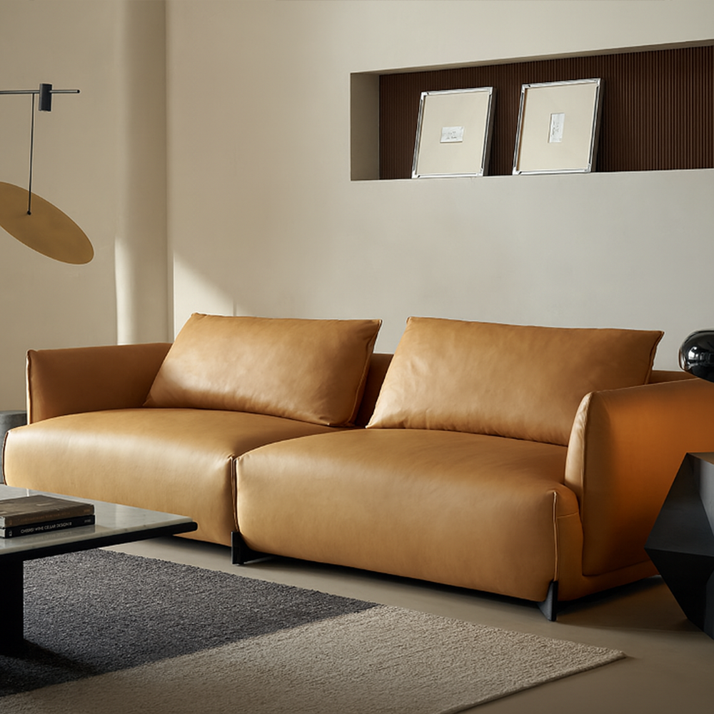 Amber Vintage Leather Sofa