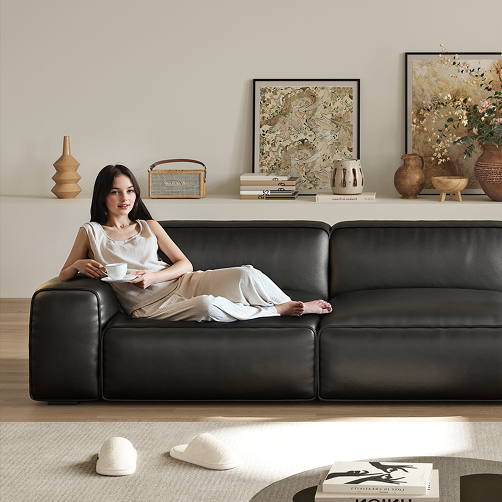 Domus Leather Power Sleeper Sofa