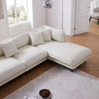 Vanilla Black Leather Sectional