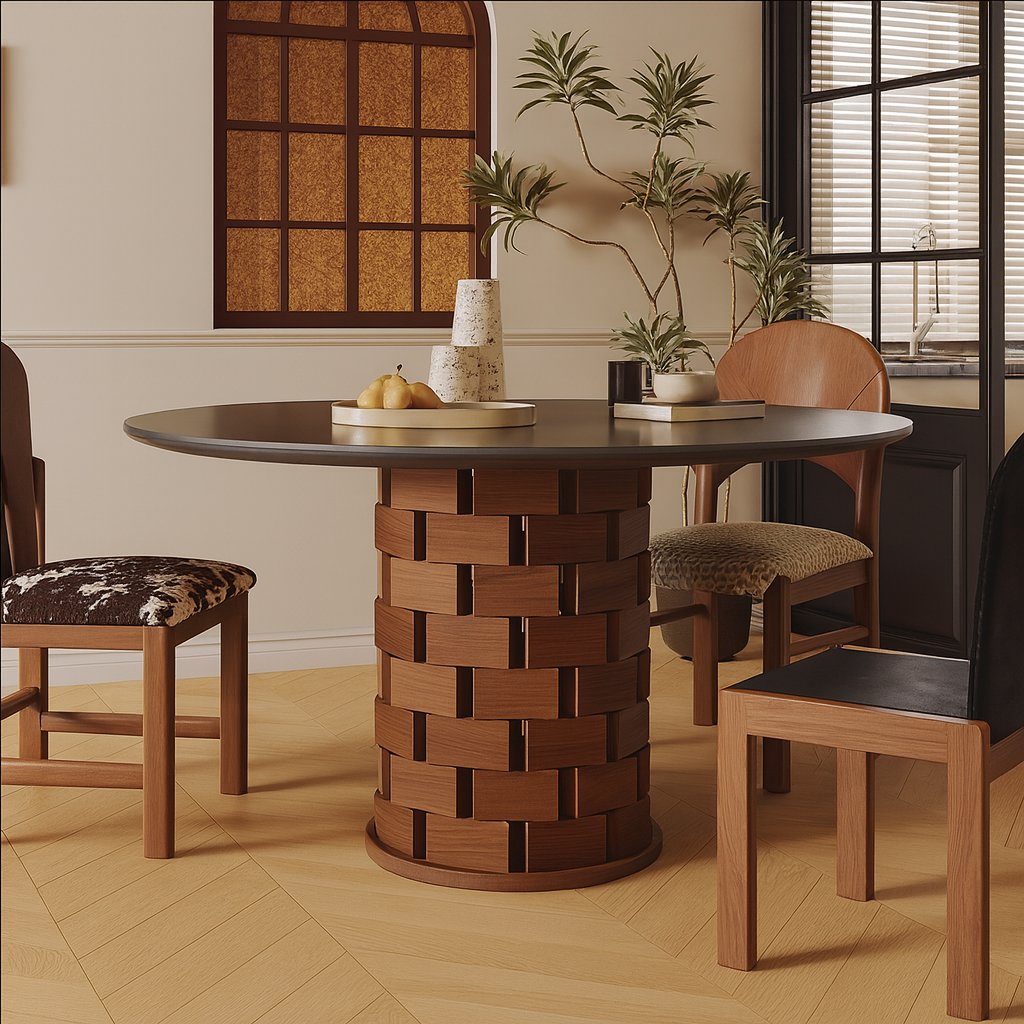 Grid Round Dining Table