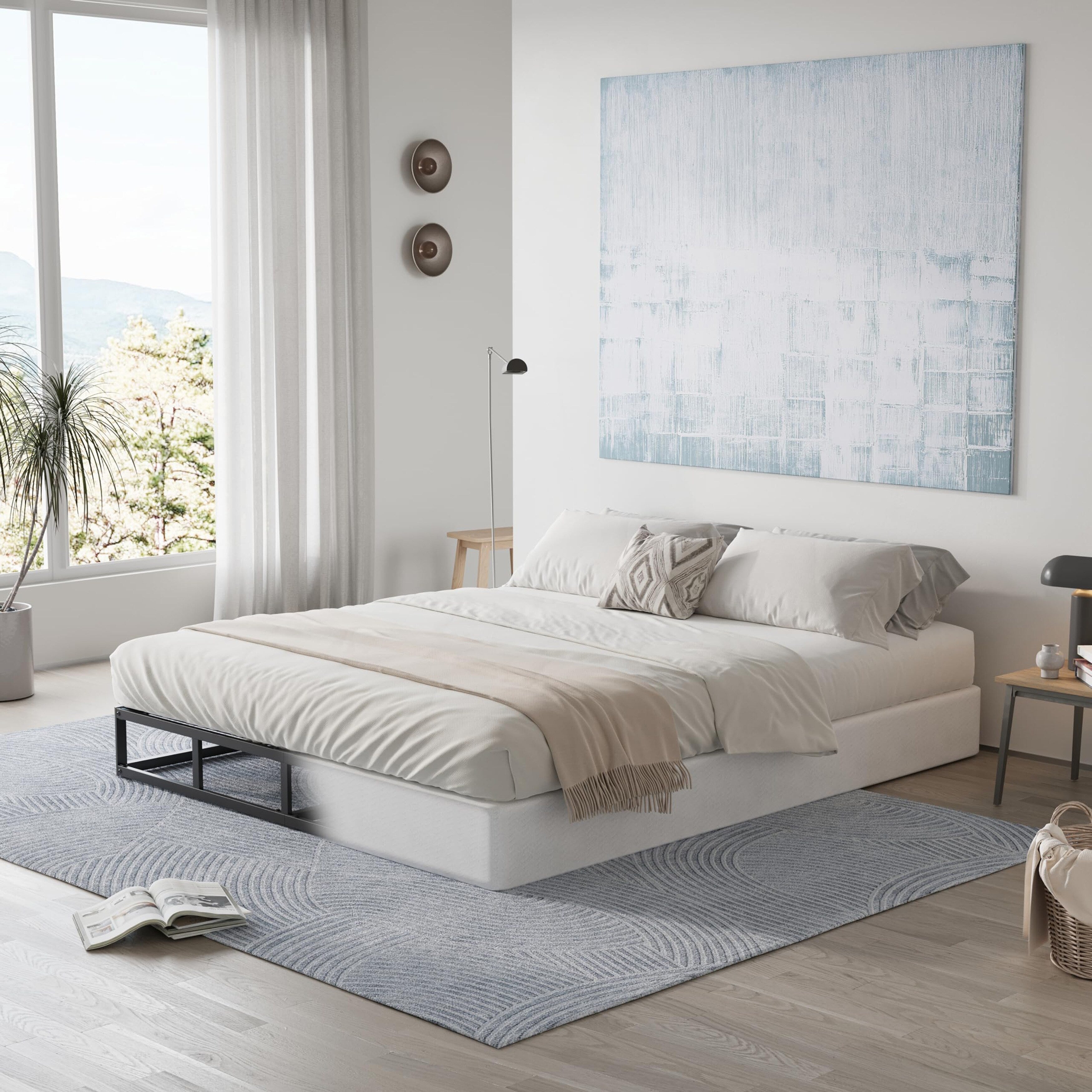 Sommier métallique FSCHOS de 7 pouces, sommier de base, sans pieds