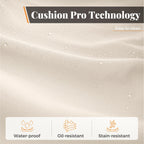 Ensemble de salle à manger/salle à manger de patio en aluminium moulé MAISON ARTS avec table à manger ronde et 6 chaises de patio en aluminium moulé