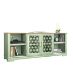 Meuble TV décoratif rustique à motif floral de 70 po pouvant accueillir jusqu'à 80 téléviseurs