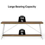 Table console d'entrée de style industriel extra-longue de 70,9 pouces