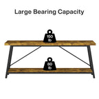 Table console d'entrée de style industriel extra-longue de 70,9 pouces