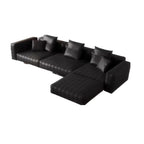 Matrix Top Grain Leather Sofa with Ottoman