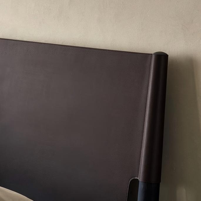 Truffle Cream Leather Bed