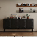 Florence Black Solid Wood Sideboard Cabinet