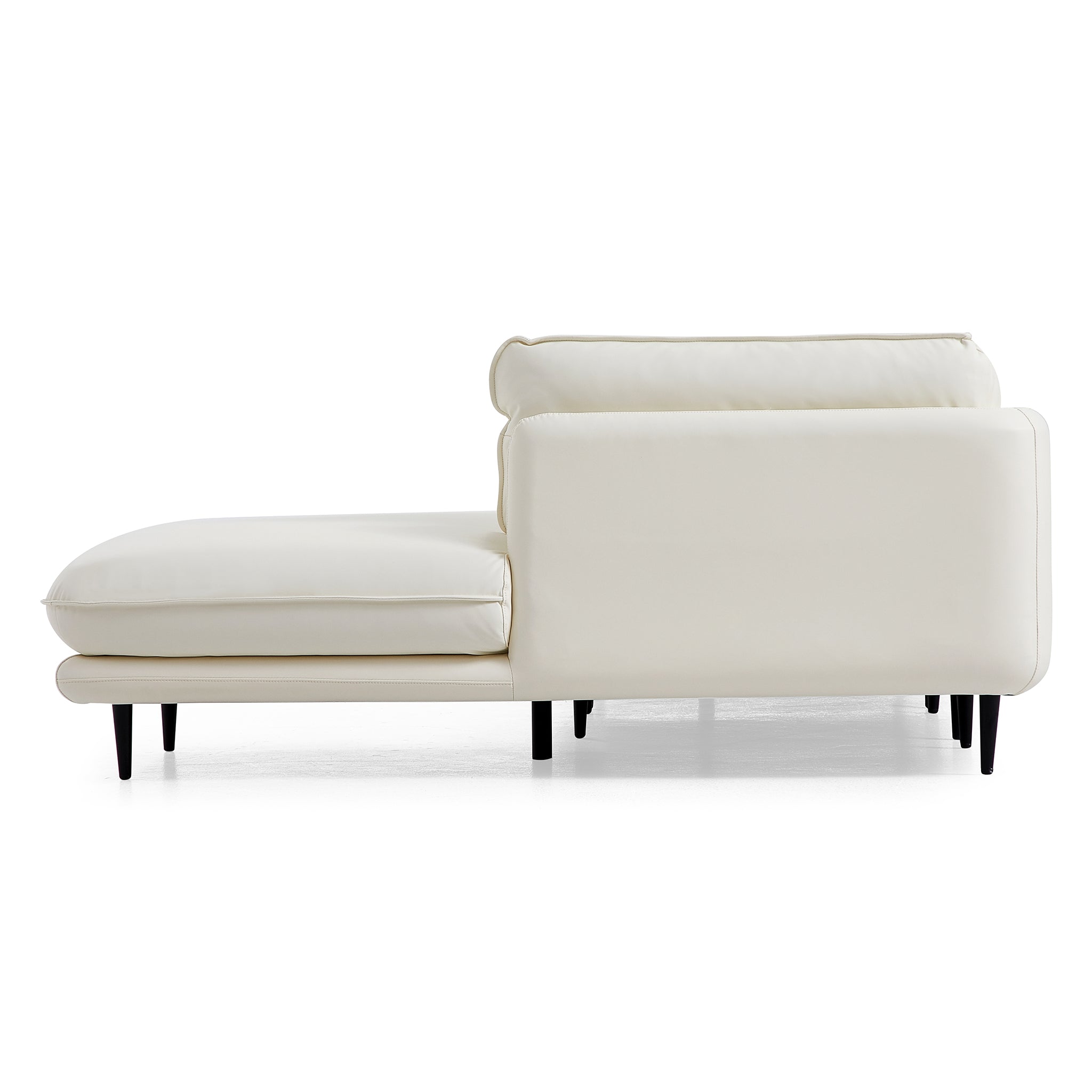 Vanilla Black Leather Sectional