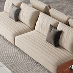 Brandy Channel Tufting Sectional with Coffee Table