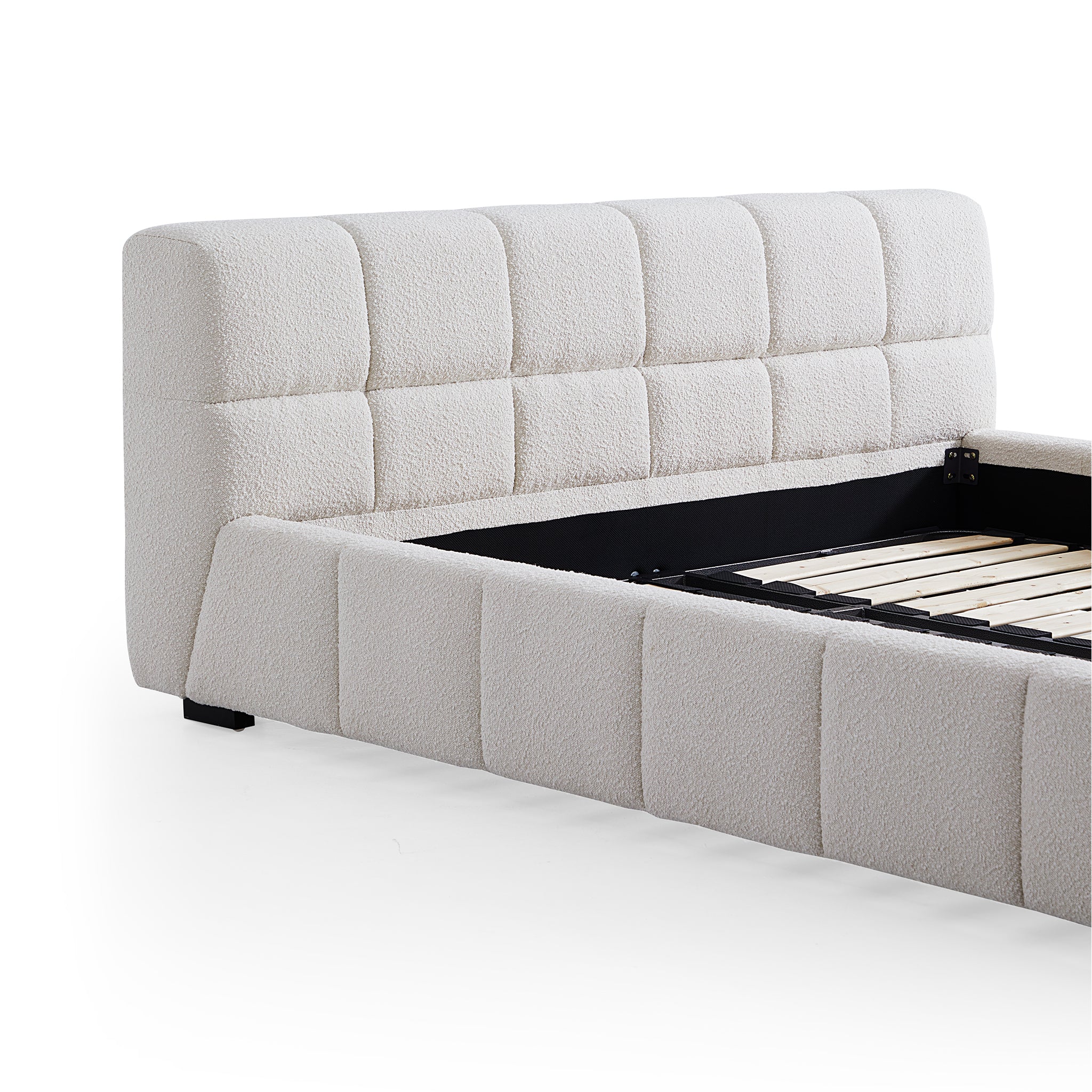 Cushy Boucle Fabric Bed