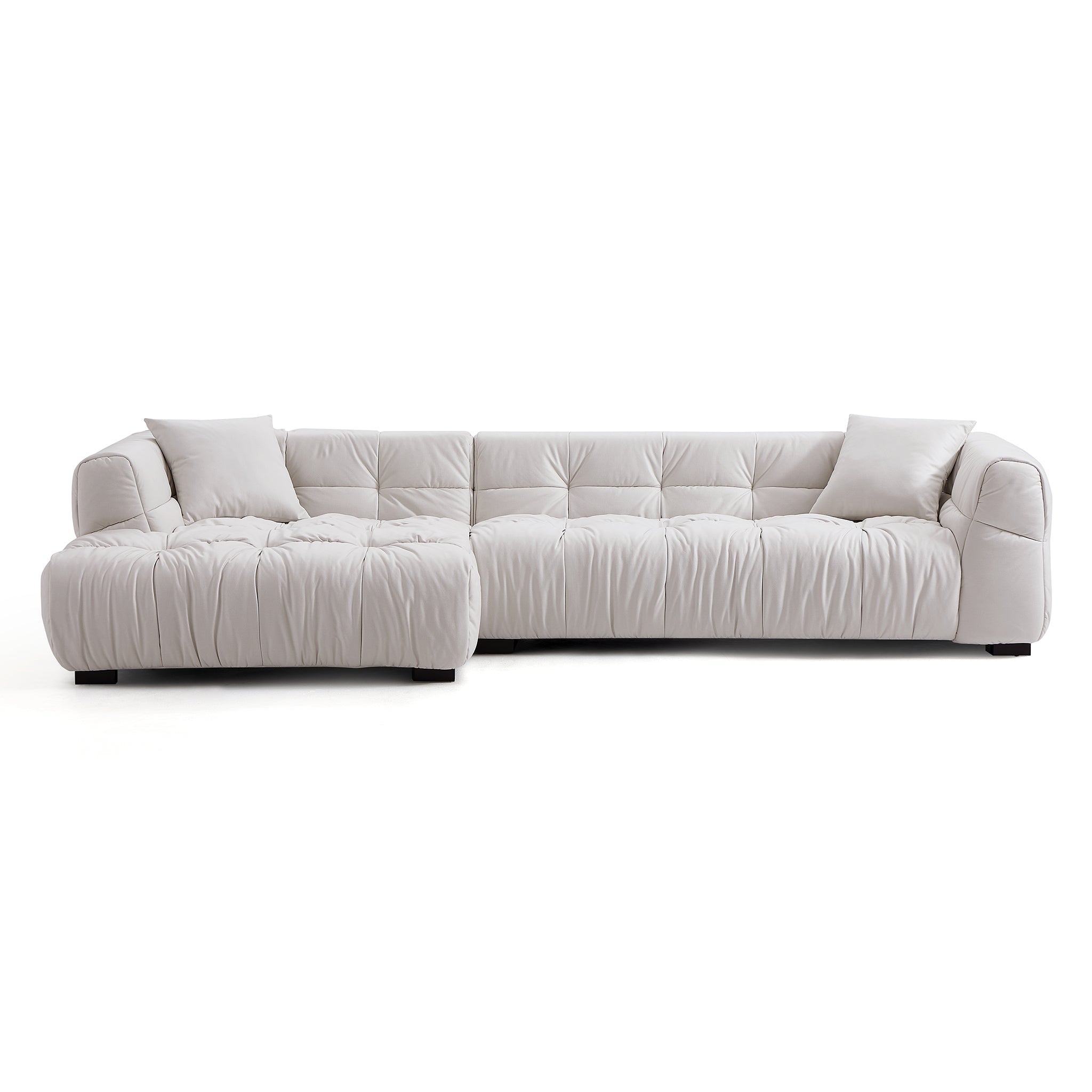 Boba Cream Leathaire Sectional Set