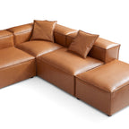 Benthe Modular Tan Open-End Sectional Sofa