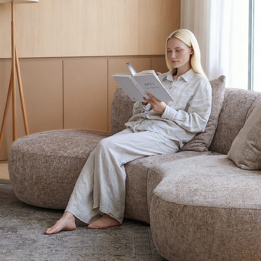 Nestled Curved Open-End Sectional Sofa