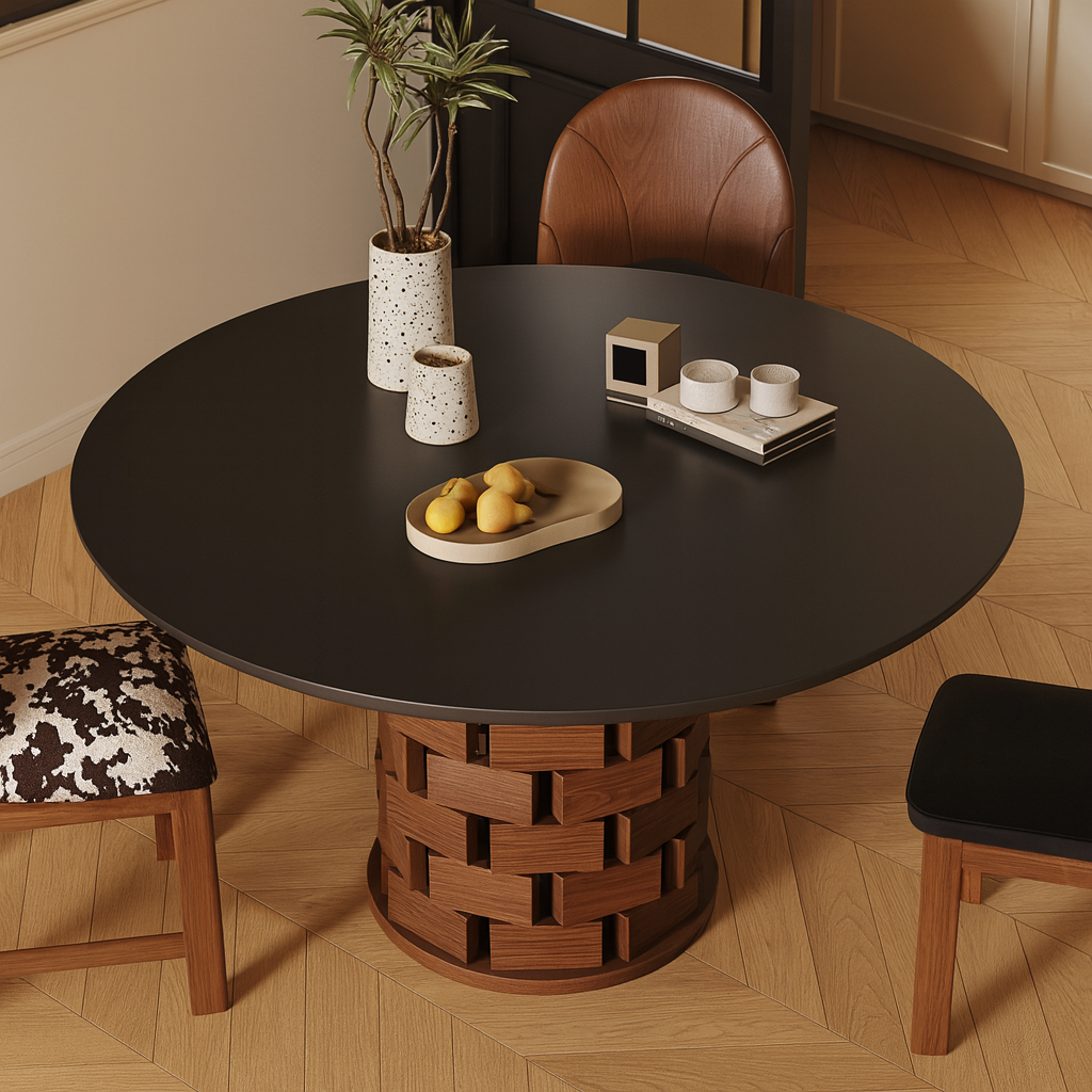 Grid Round Dining Table